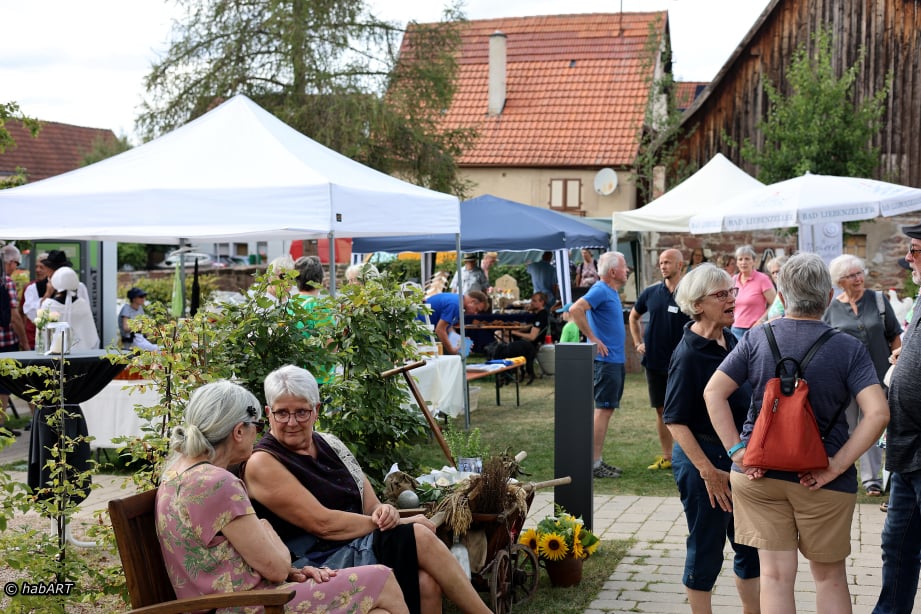 Besucher beim Waldensermarkt