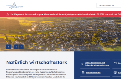 Link zur Homepage der Gemeinde Althengstett