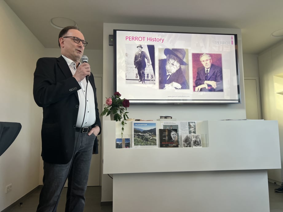 Christoph Perrot beim Vortrag