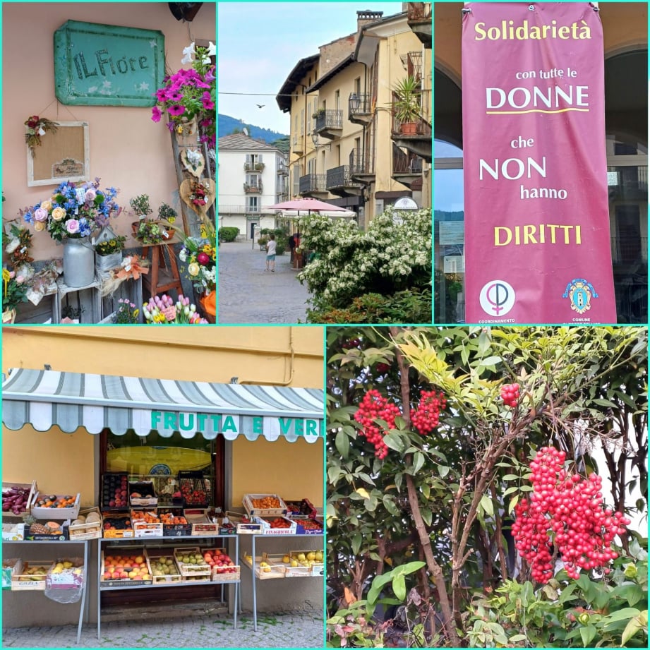 Collage mit Eindrücken aus dem Ort Torre Pellice